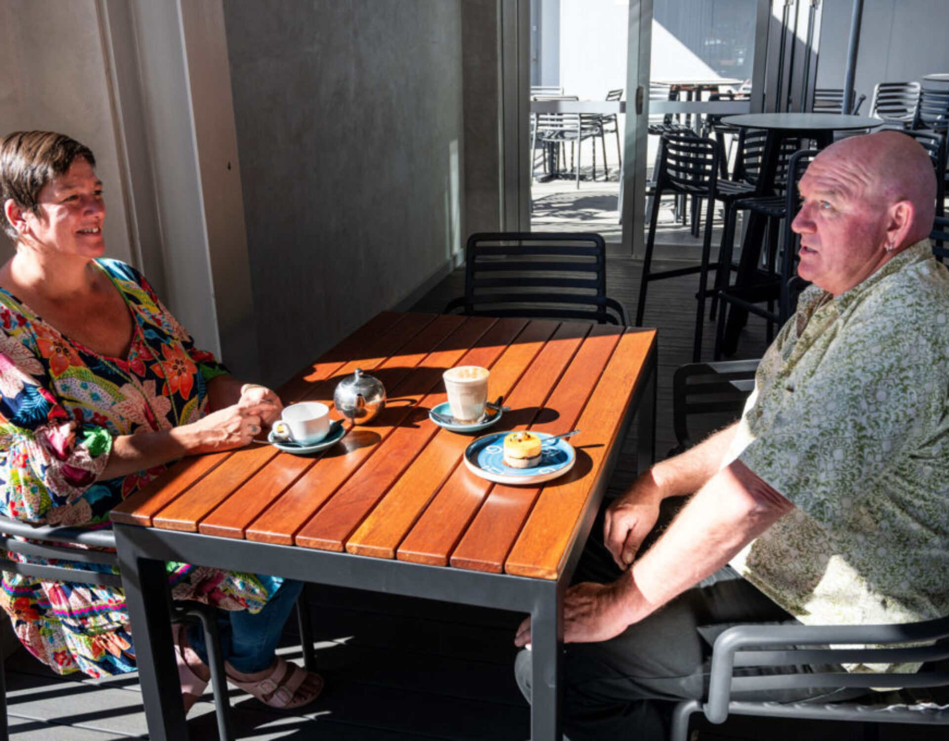 Enjoy a coffee on the new deck at Mullum Cafe