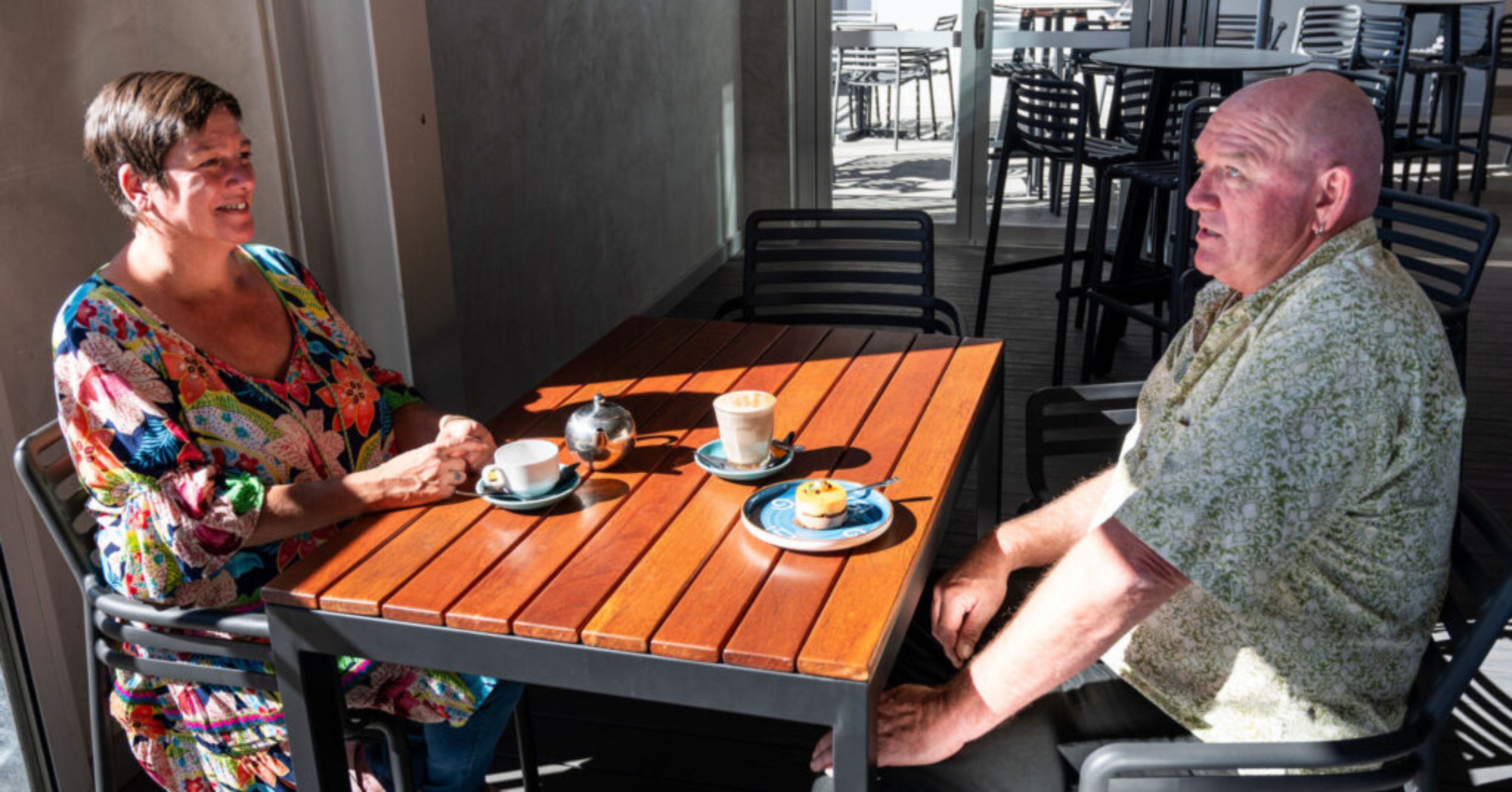Enjoy a coffee on the new deck at Mullum Cafe